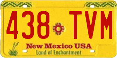 NM license plate 438TVM