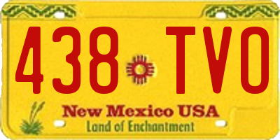 NM license plate 438TVO