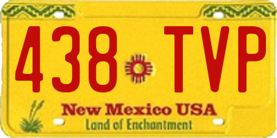 NM license plate 438TVP
