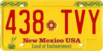 NM license plate 438TVY