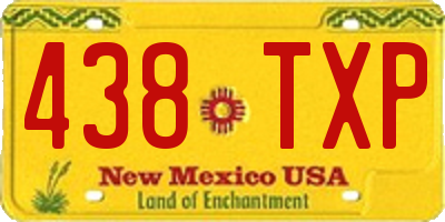 NM license plate 438TXP