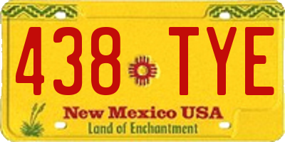 NM license plate 438TYE