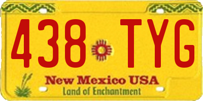 NM license plate 438TYG