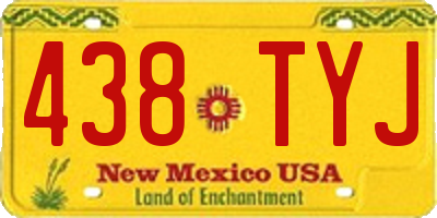 NM license plate 438TYJ