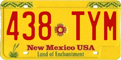 NM license plate 438TYM