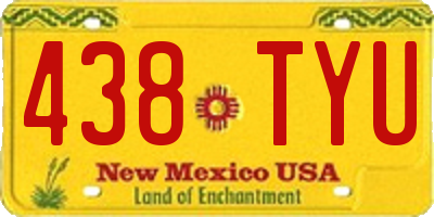 NM license plate 438TYU