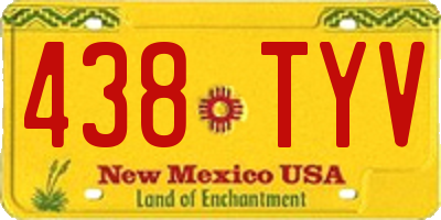 NM license plate 438TYV