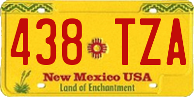 NM license plate 438TZA