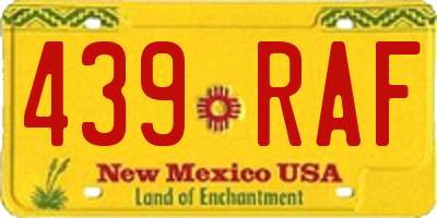 NM license plate 439RAF
