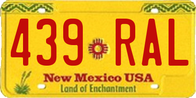 NM license plate 439RAL