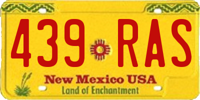 NM license plate 439RAS