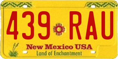 NM license plate 439RAU