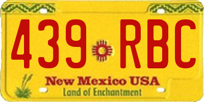 NM license plate 439RBC