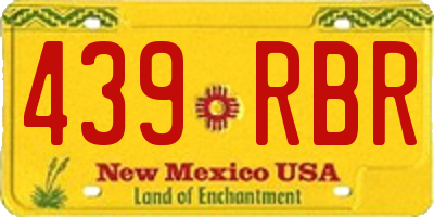 NM license plate 439RBR