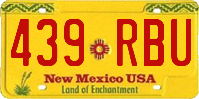 NM license plate 439RBU