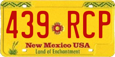 NM license plate 439RCP