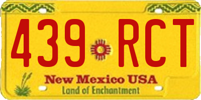 NM license plate 439RCT