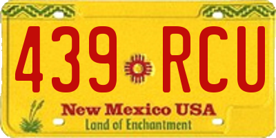 NM license plate 439RCU