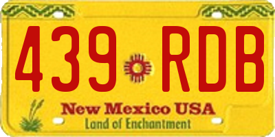 NM license plate 439RDB