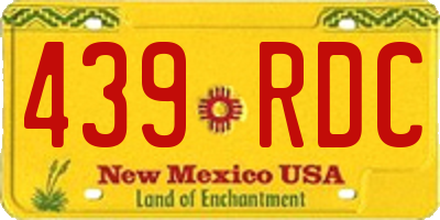 NM license plate 439RDC