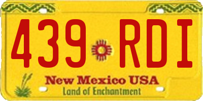 NM license plate 439RDI