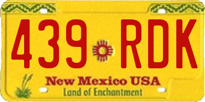 NM license plate 439RDK