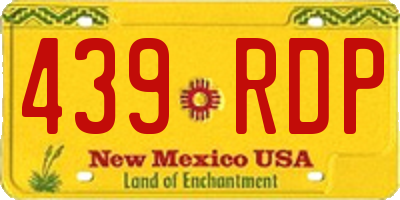 NM license plate 439RDP