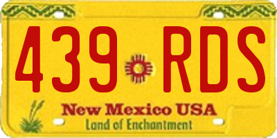 NM license plate 439RDS
