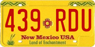 NM license plate 439RDU