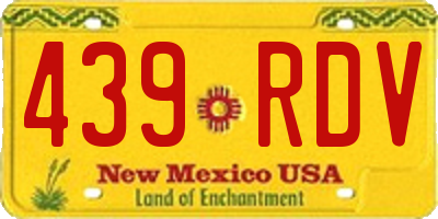 NM license plate 439RDV
