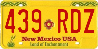 NM license plate 439RDZ