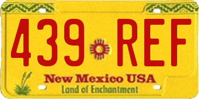 NM license plate 439REF