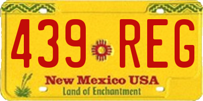NM license plate 439REG