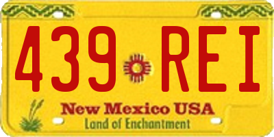 NM license plate 439REI