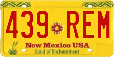 NM license plate 439REM