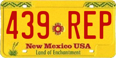 NM license plate 439REP