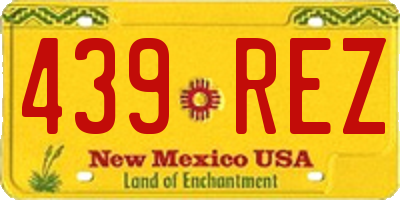 NM license plate 439REZ