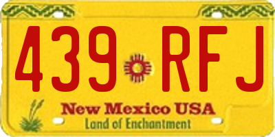 NM license plate 439RFJ