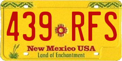 NM license plate 439RFS