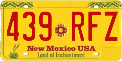 NM license plate 439RFZ