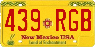 NM license plate 439RGB