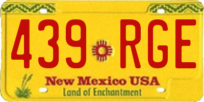 NM license plate 439RGE