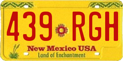NM license plate 439RGH