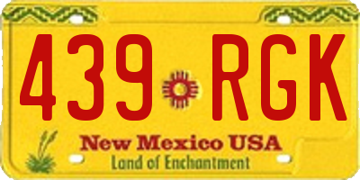 NM license plate 439RGK