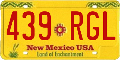 NM license plate 439RGL