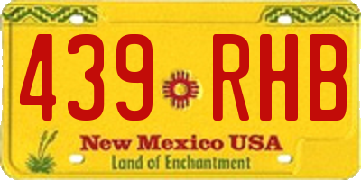 NM license plate 439RHB