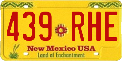 NM license plate 439RHE