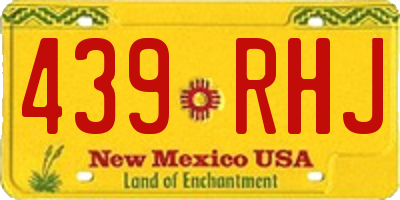 NM license plate 439RHJ