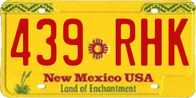 NM license plate 439RHK