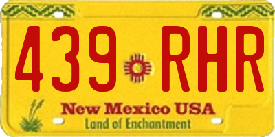 NM license plate 439RHR